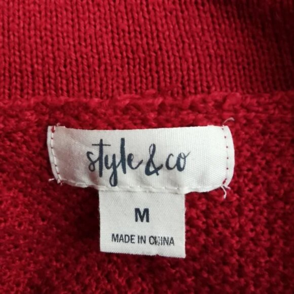 Red Cowl Neck Sweater -Style & Co for Macy's - Picture 4 of 6